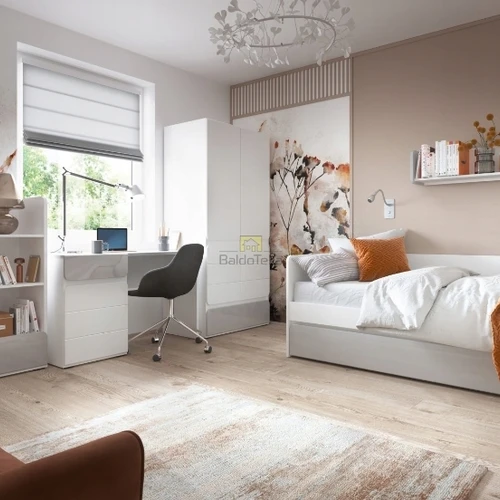 Elegantiška lova su blizgia billbergia apdaila