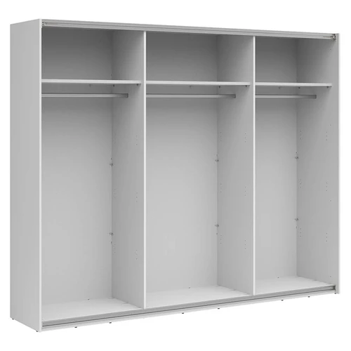 Moderni baltos blizgios/juodos matinės spintos su platu dizainu