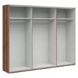 Praktiška spinta su šonine juosta, ąžuolas delano tamsus/balta blizgi