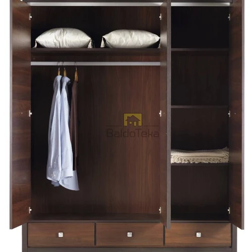 Tamsaus riešuto ir milano ąžuolo spintelė su moderniu dizainu