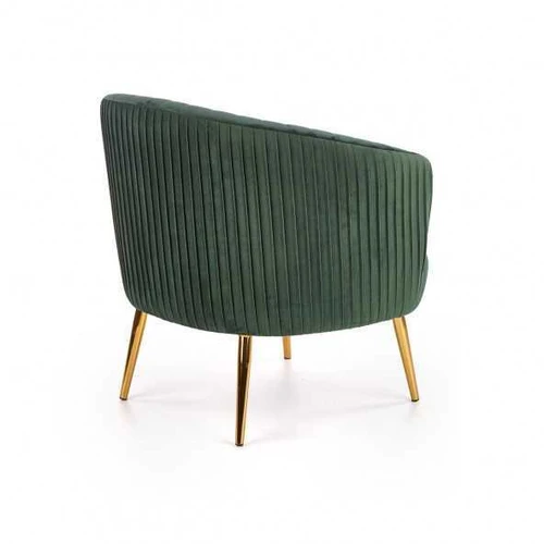 Minkšta žalona aksominė kėdė, 78x80x72 cm