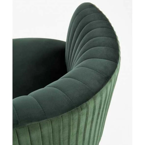 Moderni žalona kėdė su aukso detalėmis, 80 cm aukščio