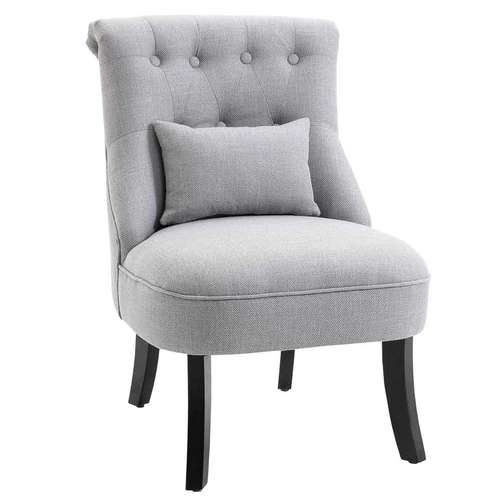Fotelis Homcom 52,5x69x77cm., pilkos/juodos spalvos