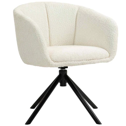 Fotelis Homcom 58,5x59x78,5cm., kreminės/juodos spalvos