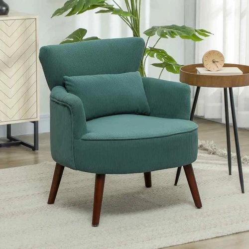 Fotelis Homcom 69x69,5x78cm., žalios/rudos spalvos - Foteliai