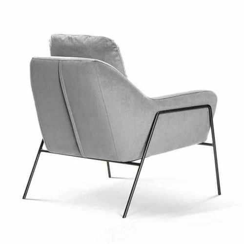 Platus fotelis MALI su ergonomine sėdyne ir juodais elementais