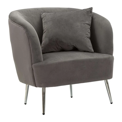 Fotelis Silvery, su pagalvėle, 73 × 78 × 66 cm