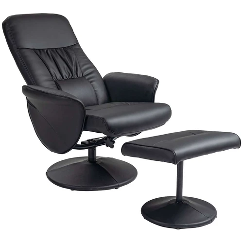 Fotelis su pakoju Homcom, juodos spalvos