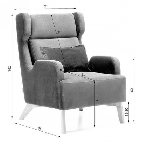 Moderni sofos lova 71x102x95 cm, tinka bet kuriam interjerui