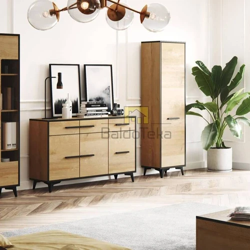 Erdvi spinta su plastikinėmis rankenėlėmis ir kojelėmis