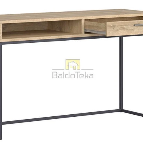 Modernus stalas su ąžuolo Grandson ir grafito matinio metalo deriniu