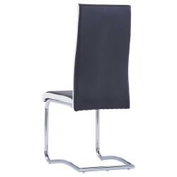 Gembinės valgomojo kėdės, 2vnt., juodos, dirbtinė oda - Kėdės