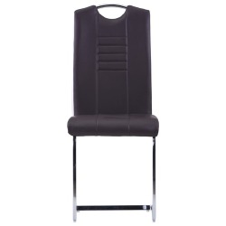 Gembinės valgomojo kėdės, 4vnt., rudos, dirbtinė oda - Kėdės