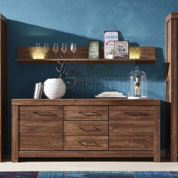 GENT spinta su stilinga ąžuolo spalva ir LED apšvietimu