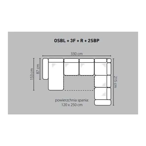 Platus kampinis sofos kompleksas su poliuretano pagalve
