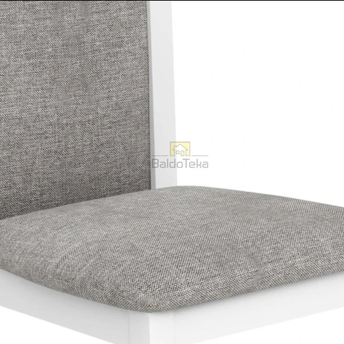 Gobeleninė spinta balta su natūraliu medžiu