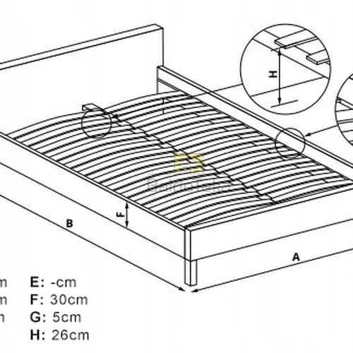 Patogus 212x166 cm lovos rėmas su gobelenu