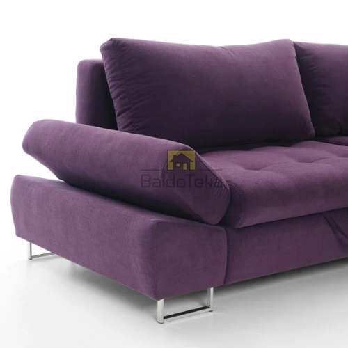 Lova su patalynės dėže ir reguliuojamu aukščiu 77-90 cm