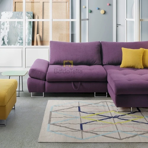 Modernus sofos kampas su ekologiška medžiaga