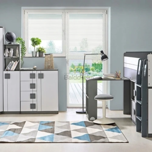 Ergonominis rašomasis stalas su minimalistiniu dizainu