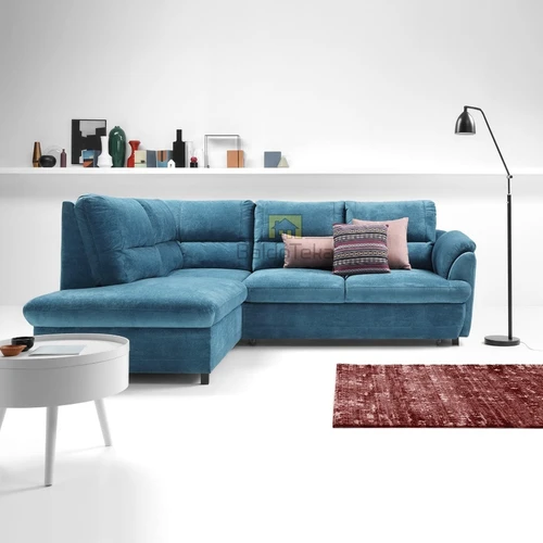 Moderni lova su medinėmis kojelėmis ir spyruoklėmis