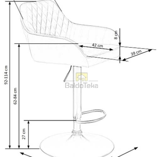Aksomatiniai foteliai su metaliniu karkasu – ribotas kiekis