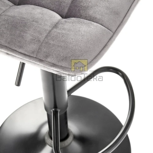 Foteliai su aksomo danga – pilki/juodi, 100 kg apkrova