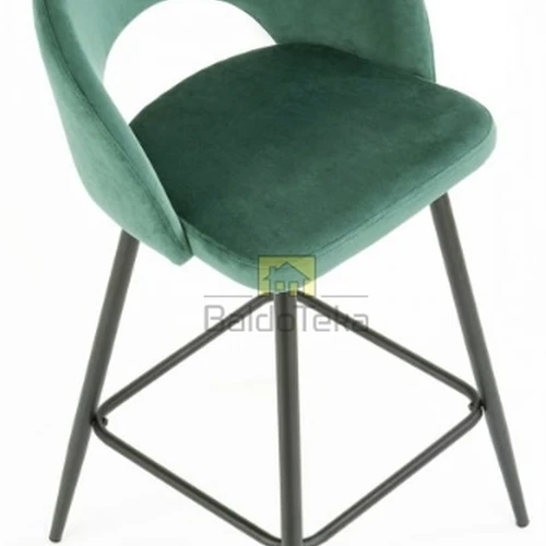 Veliūrinė kušetė su moderniu dizainu, tamsiai žalia spalva