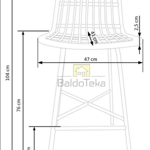Patvari juodos spalvos ratano kėdė iki 100 kg apkrovos