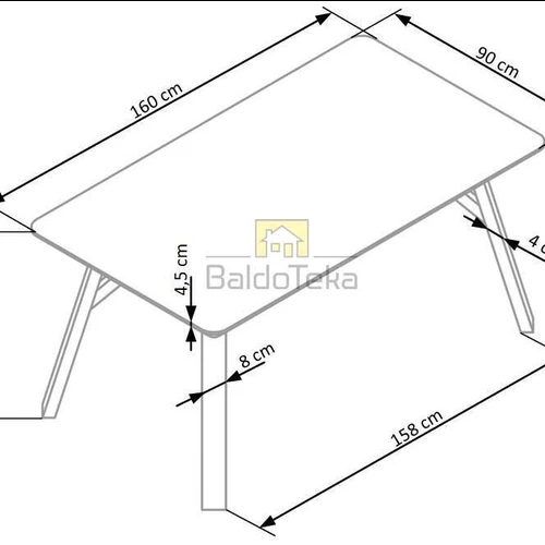 Tvarkingas ir patvarus stalas su plieninėmis kojomis