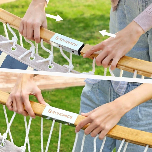 Hamakas su bambuko tvirtinimu – 200x140 cm