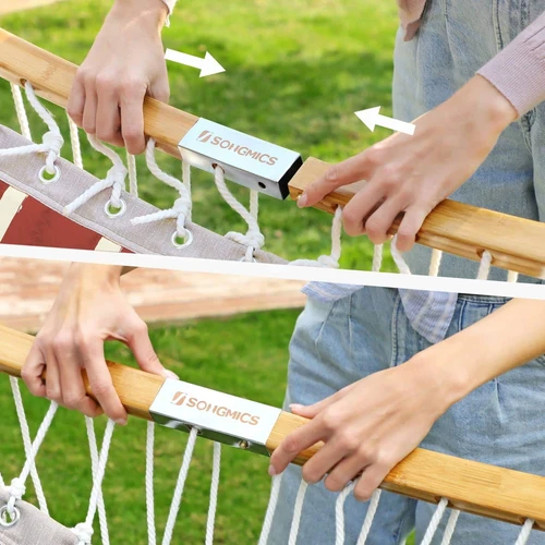 Hamakas su bambuko pagrindu – iki 225 kg apkrova