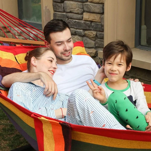 Lengvas ir kompaktiškas hamakas su stovu