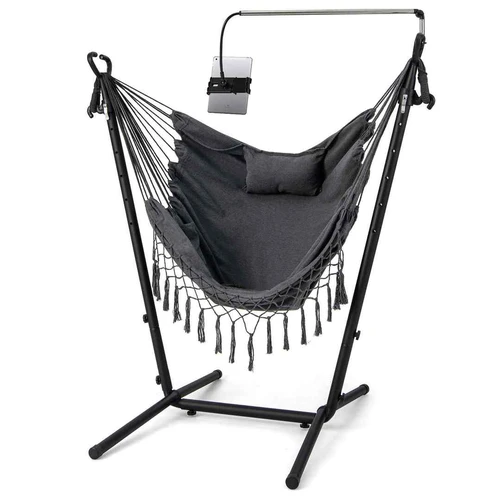 Hamakas, su U formos stovu, 152,4 × 106,68 × 96,52–146,05 cm