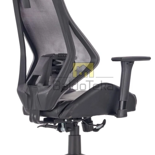 Minkštos kėdės su membraniniu audiniu, juodos ir pilkos spalvos