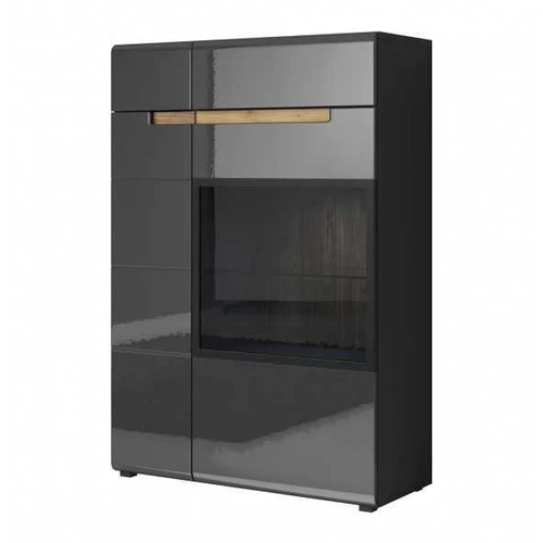 HEKTOR HR44 aukšta komoda Antracito blizgesys / appenzeller fichte