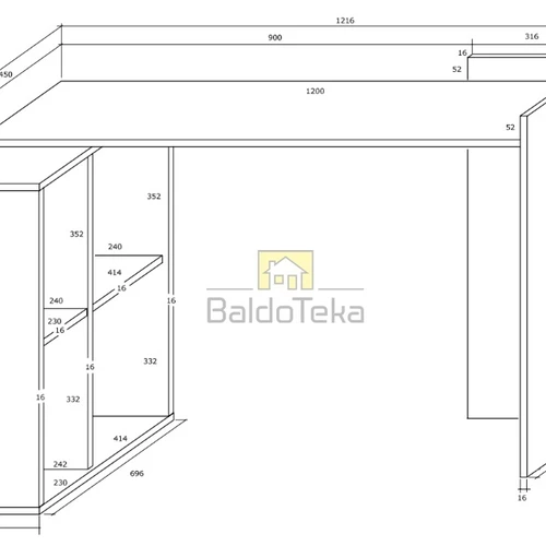 Plati spinta 122 cm, LMDP medžiaga