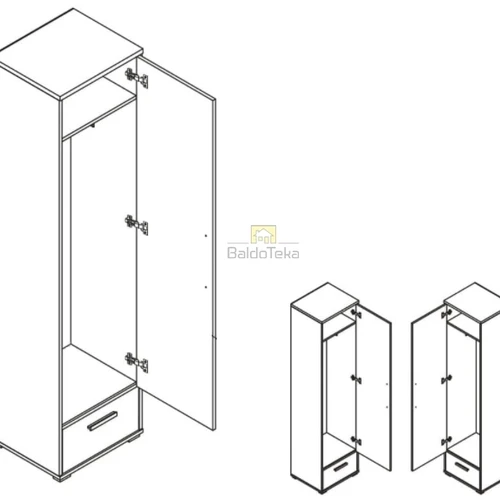 Stilingas spintų rinkinys su individualia spalva
