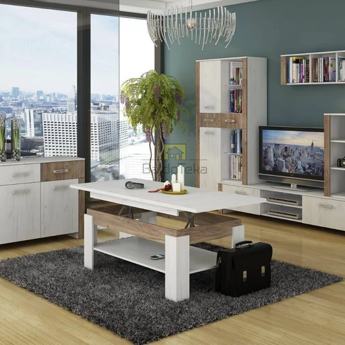 Pakabinamos ir pastatomos lentynos su TV staliuku