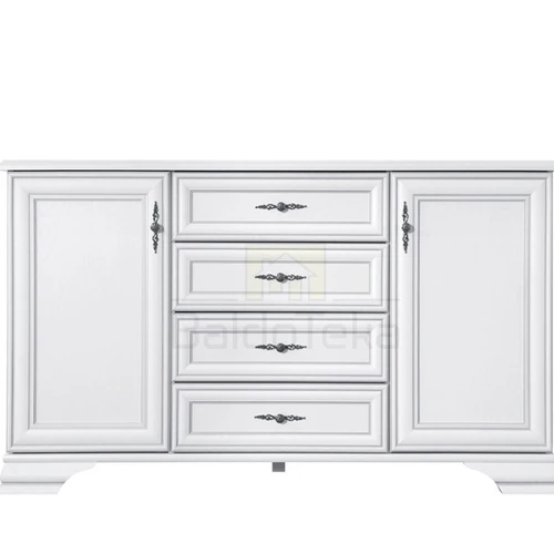 Ergonominė balta spinta, 154,5x90x44,5 cm