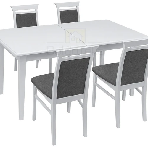 Natūralaus medžio spinta su madinga pilka gobeleno danga