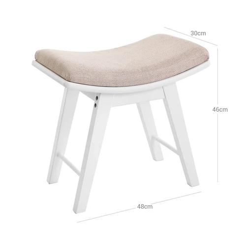 Šiuolaikiškas tualetinis staliukas su minkšta sėdynės pagalve