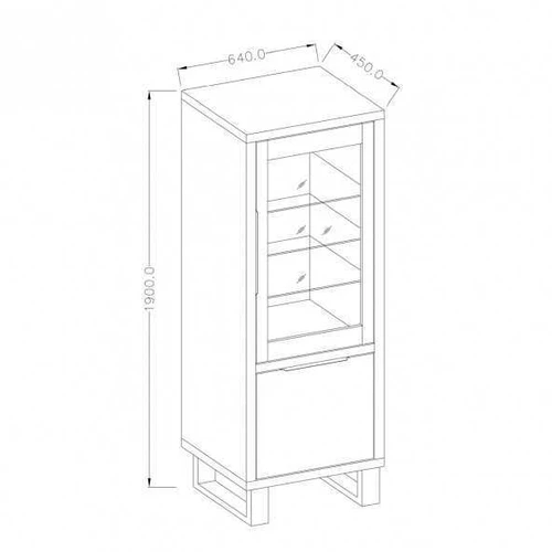 Aukščia kokybės spinta su juodomis metalinėmis rankenomis