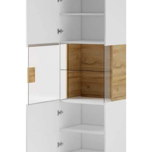 Erdvi viendurė spinta su blizgiu ąžuolo dekoro