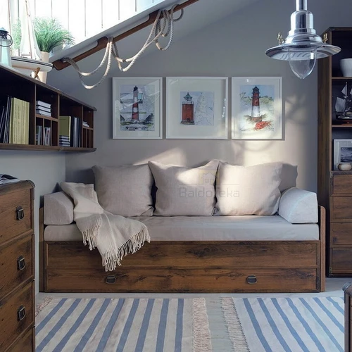 Modernus INDIANA stalas su ąžuolo sutter apdaila