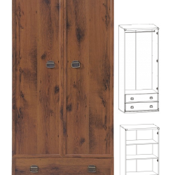 Moderni ąžuolo spinta su funkcionaliu dizainu