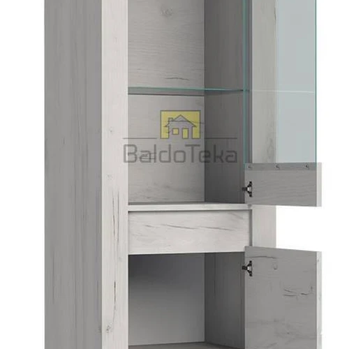 Stilingas stalas su grūdintu stiklu ir metalinėmis rankenėlėmis