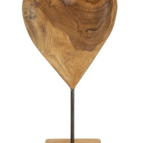 Interjero skulptūra DOBU, širdies formos, 20 × 37 × 12 cm