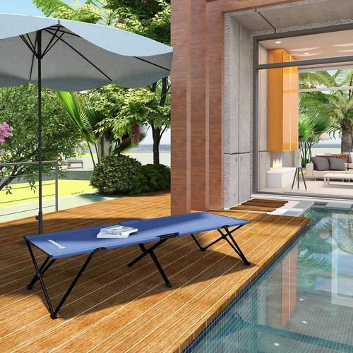 Patogi stovyklavimo lova su kryžminiais dirželiais