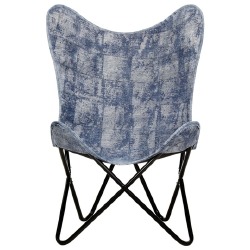 Išskleidžiama kėdė, indigo mėlynos spalvos, drobė - Foteliai